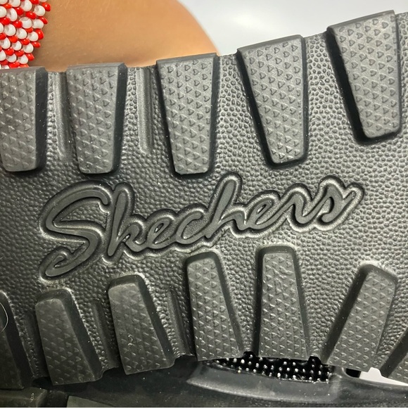 Skechers foamies Arch fit footsteps black sandals women’s size 7 new without tag - Picture 8 of 9